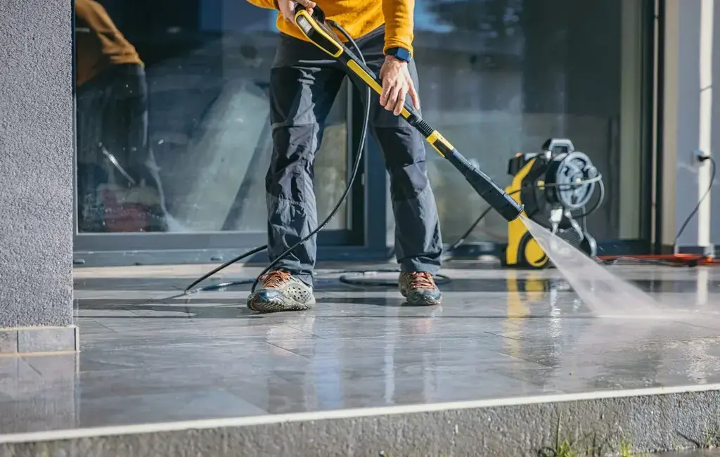 Soft-washing the exterior cladding of a Tauranga property