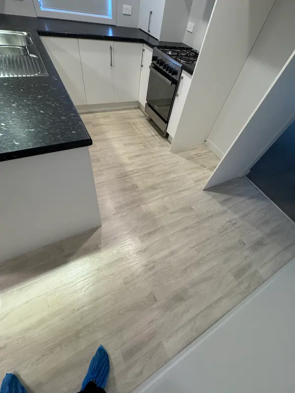 Spotless kitchen floor after end of tenancy deep clean in Tauranga rental