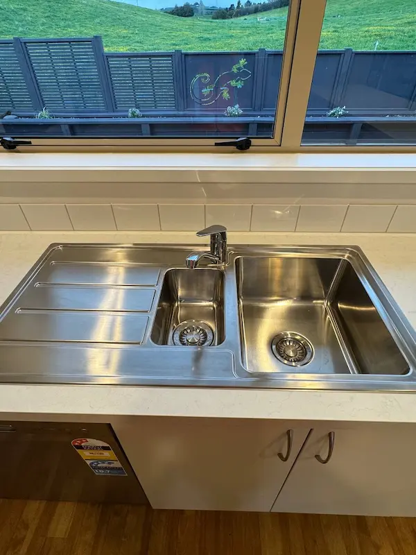 Spotless kitchen sink in rental property after professional cleaning in Bay of Plenty