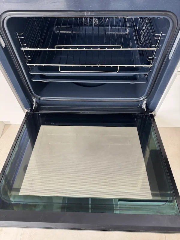 Deep cleaned oven interior showing spotless results for end of tenancy in Bay of Plenty